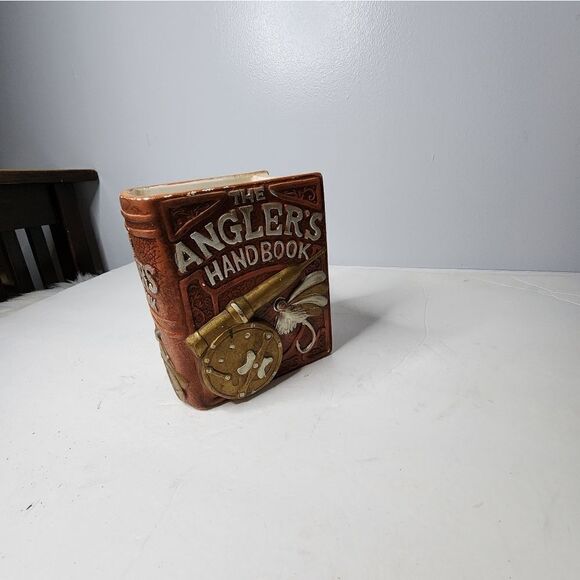 Napcoware The Anglers Handbook Planter Napco Japan Fishing Fisherman Cabin Camp - Picture 8 of 9